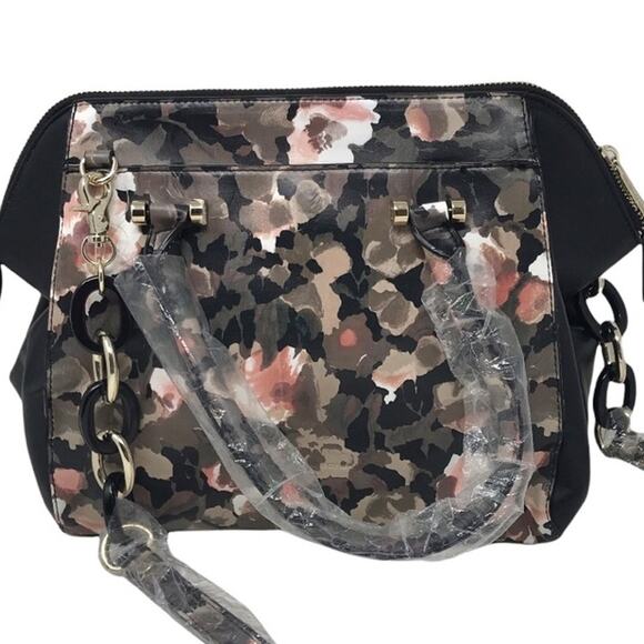 French Connection NWT Shoulder Bag Camo Floral Devin Satchel Purse - Picture 1 of 12